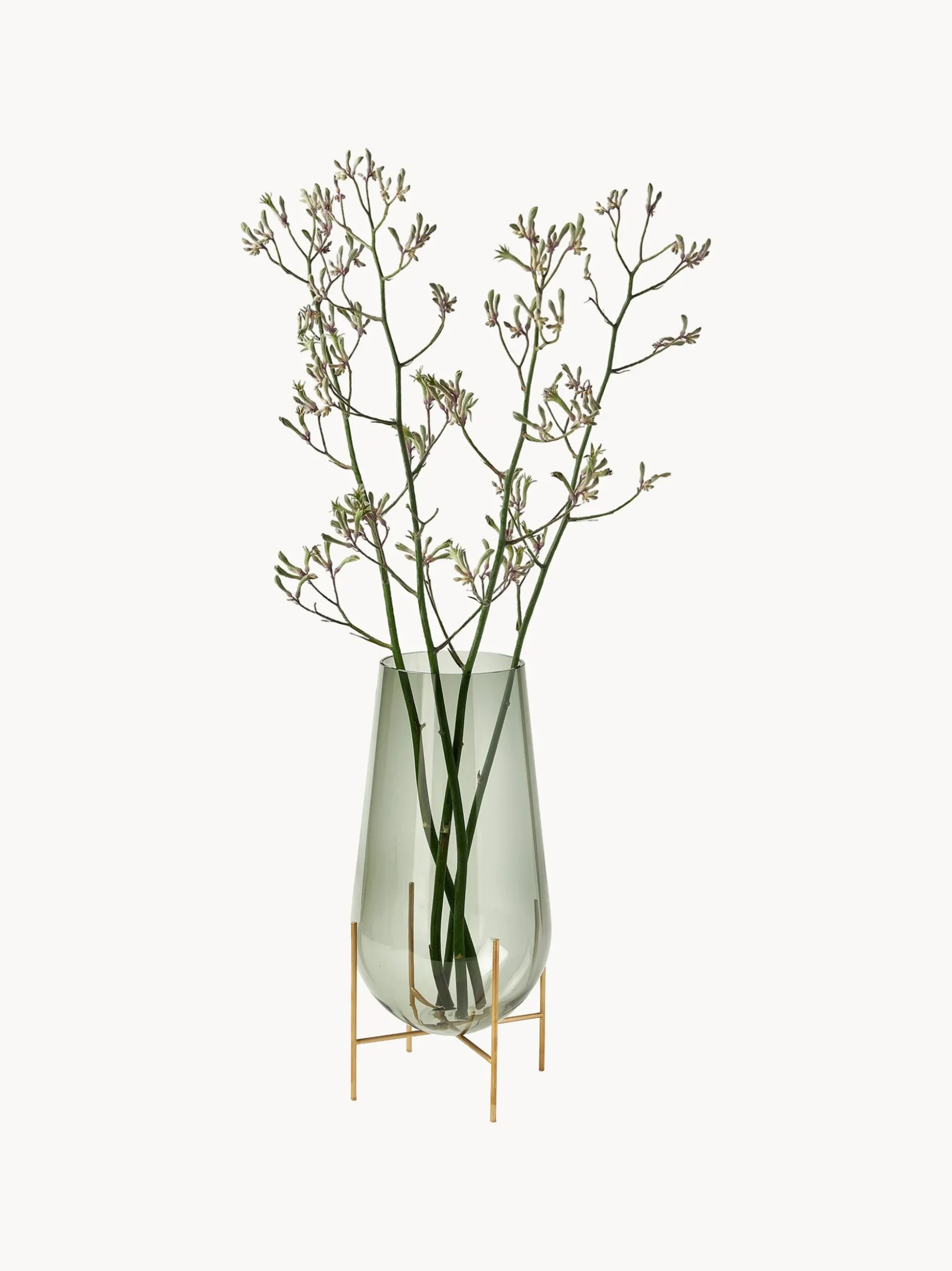 Vaso in vetro soffiato Échasse, alt. 44 cm