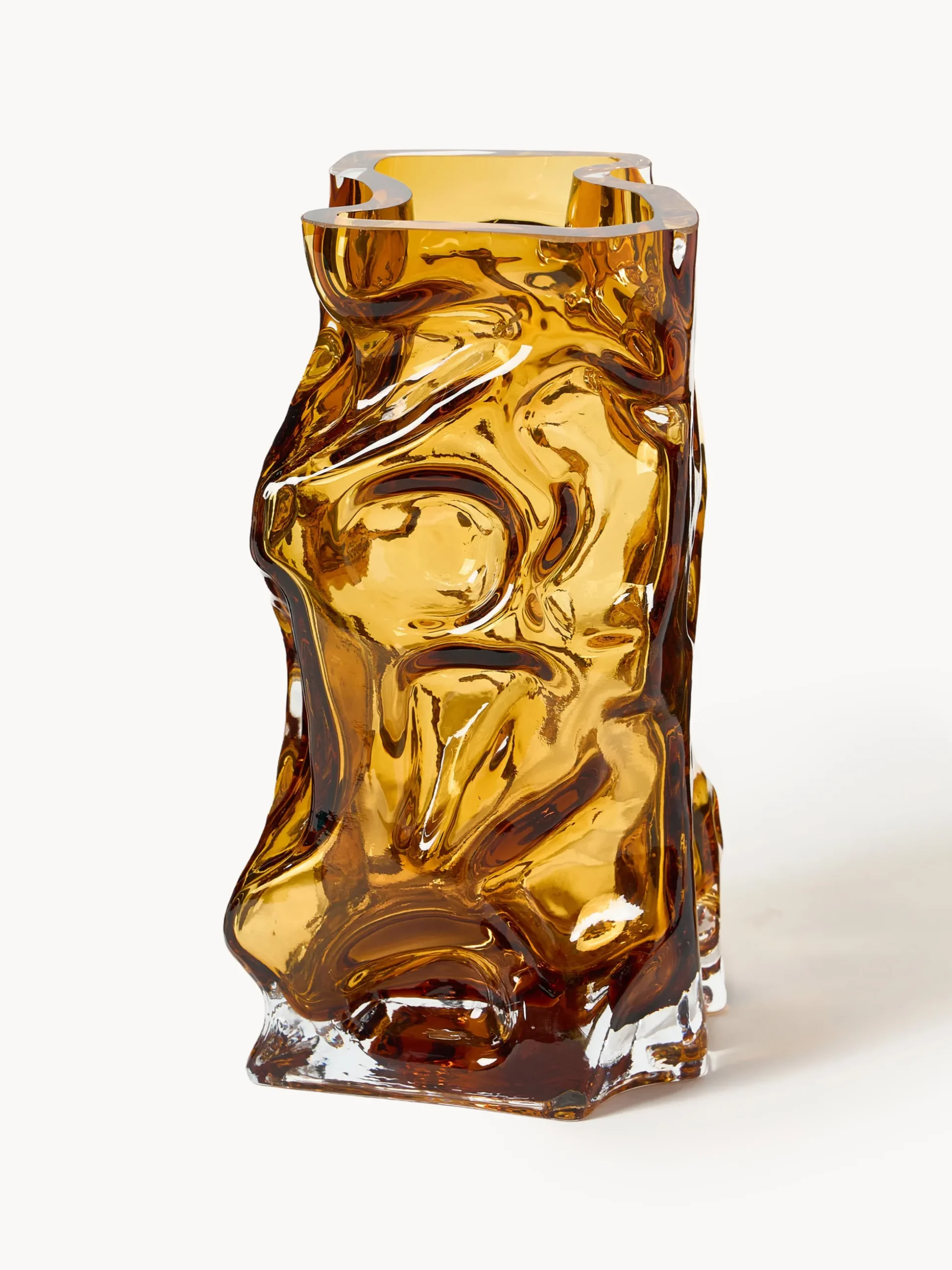 Vaso in vetro soffiato Ice, alt. 25 cm