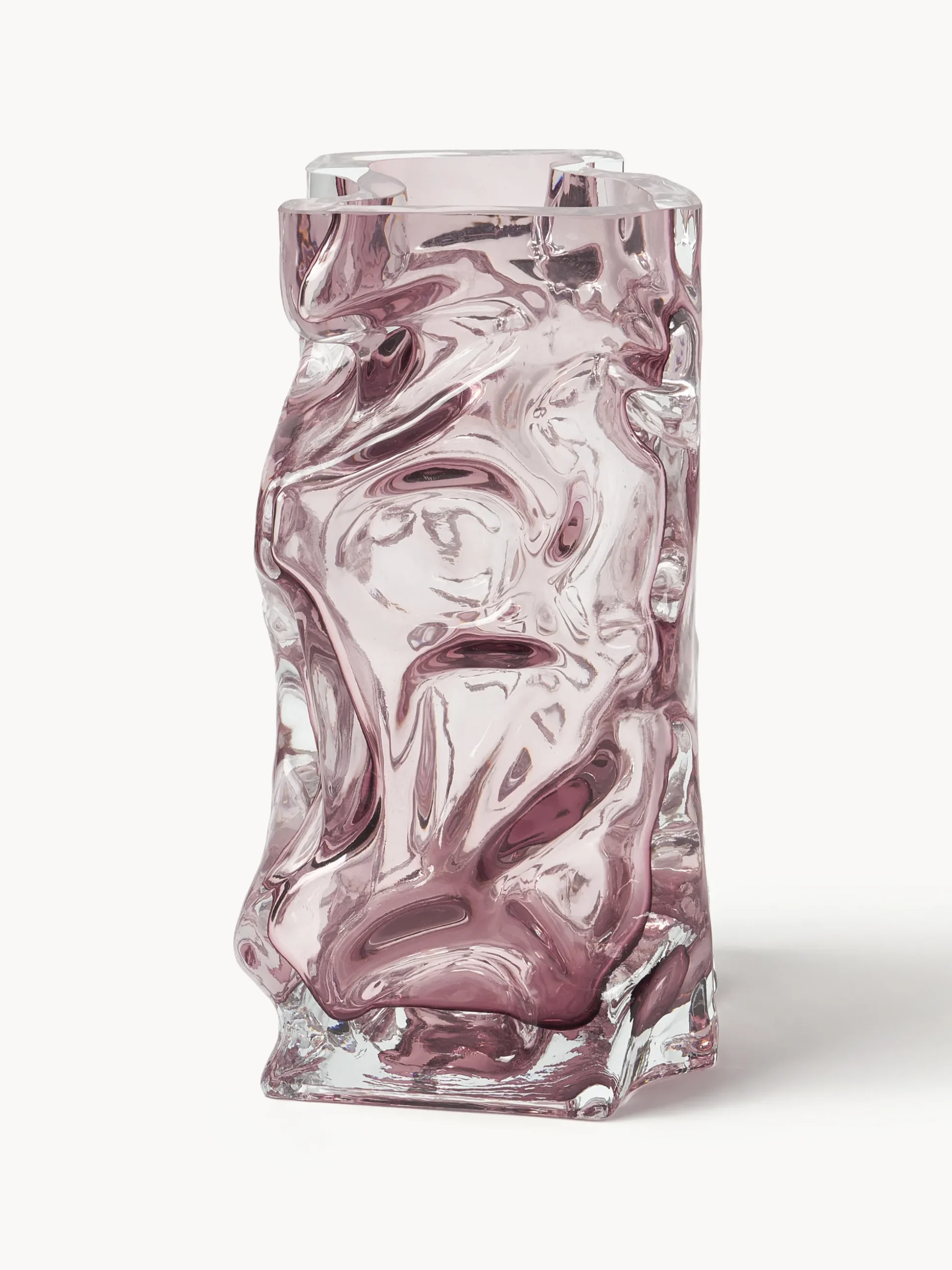 Vaso in vetro soffiato Ice, alt. 25 cm