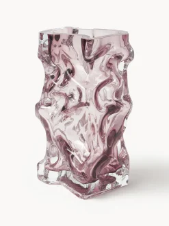 Vaso in vetro soffiato Ice, alt. 25 cm