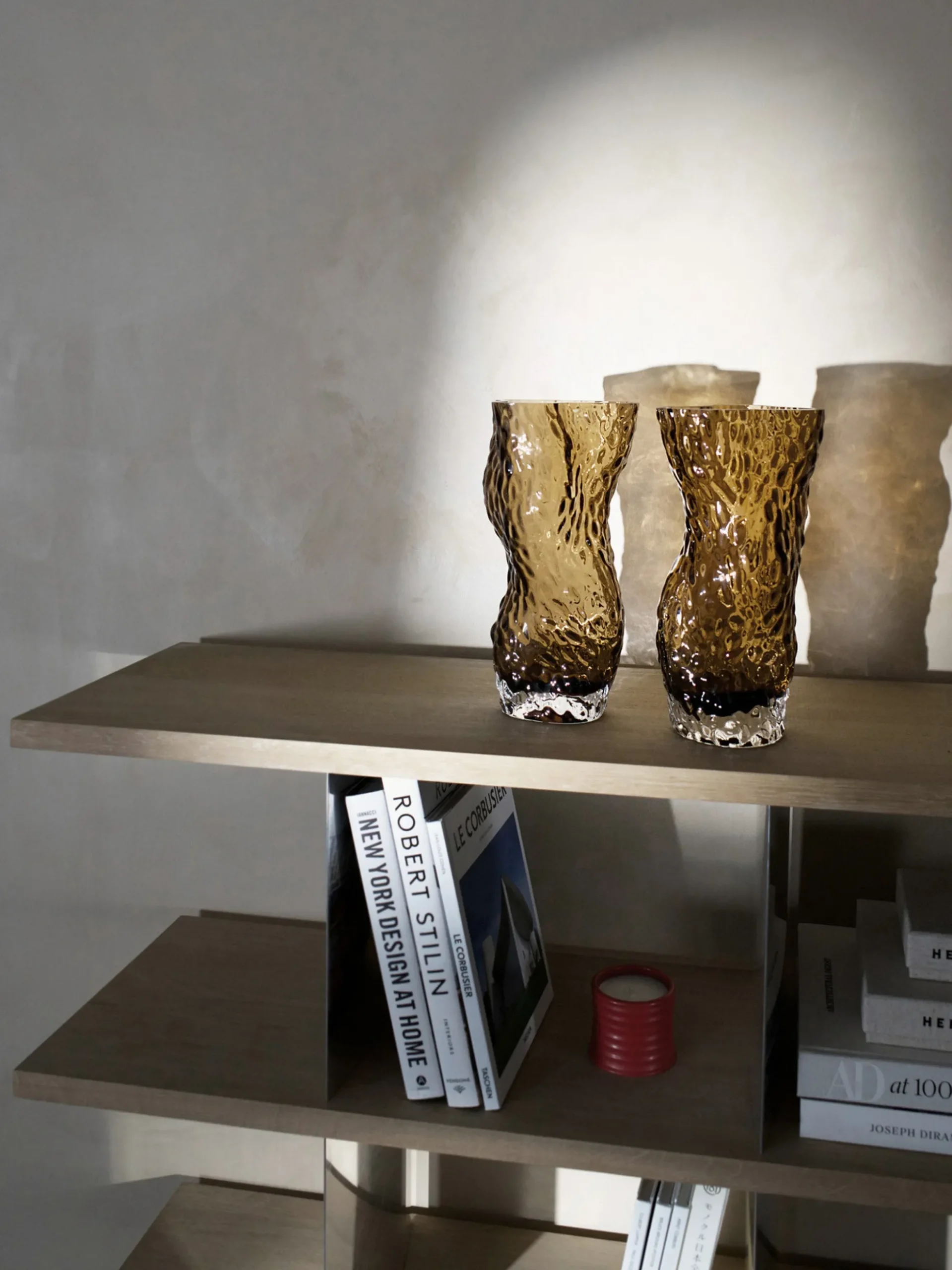 Vaso in vetro soffiato Ostrea Rock, alt. 30 cm