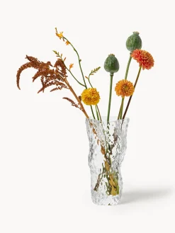 Vaso in vetro soffiato Ostrea Rock, alt. 30 cm