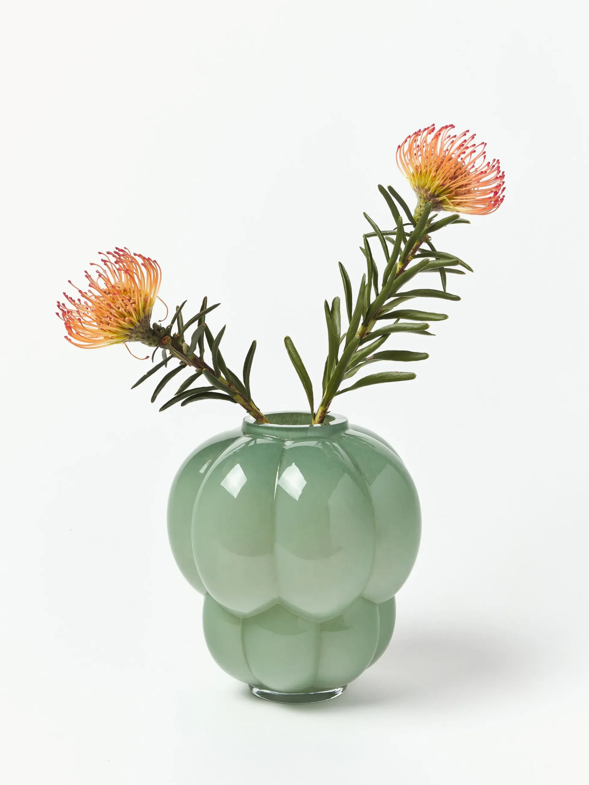 Vaso in vetro soffiato Uva, alt. 22 cm