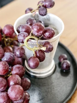 Vaso artigianale placcato in argento Perla