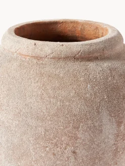 Vaso grande da terra con finitura sabbiata Leana, alt. 50 cm