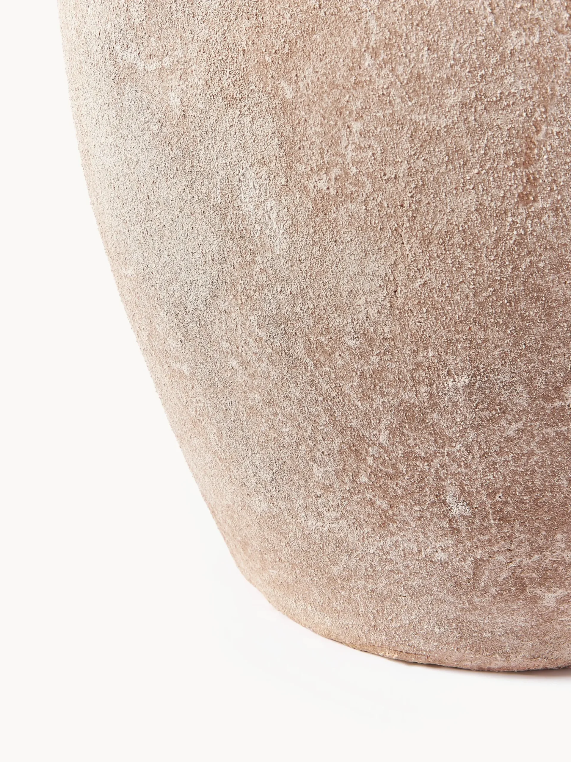 Vaso grande da terra con finitura sabbiata Leana, alt. 50 cm