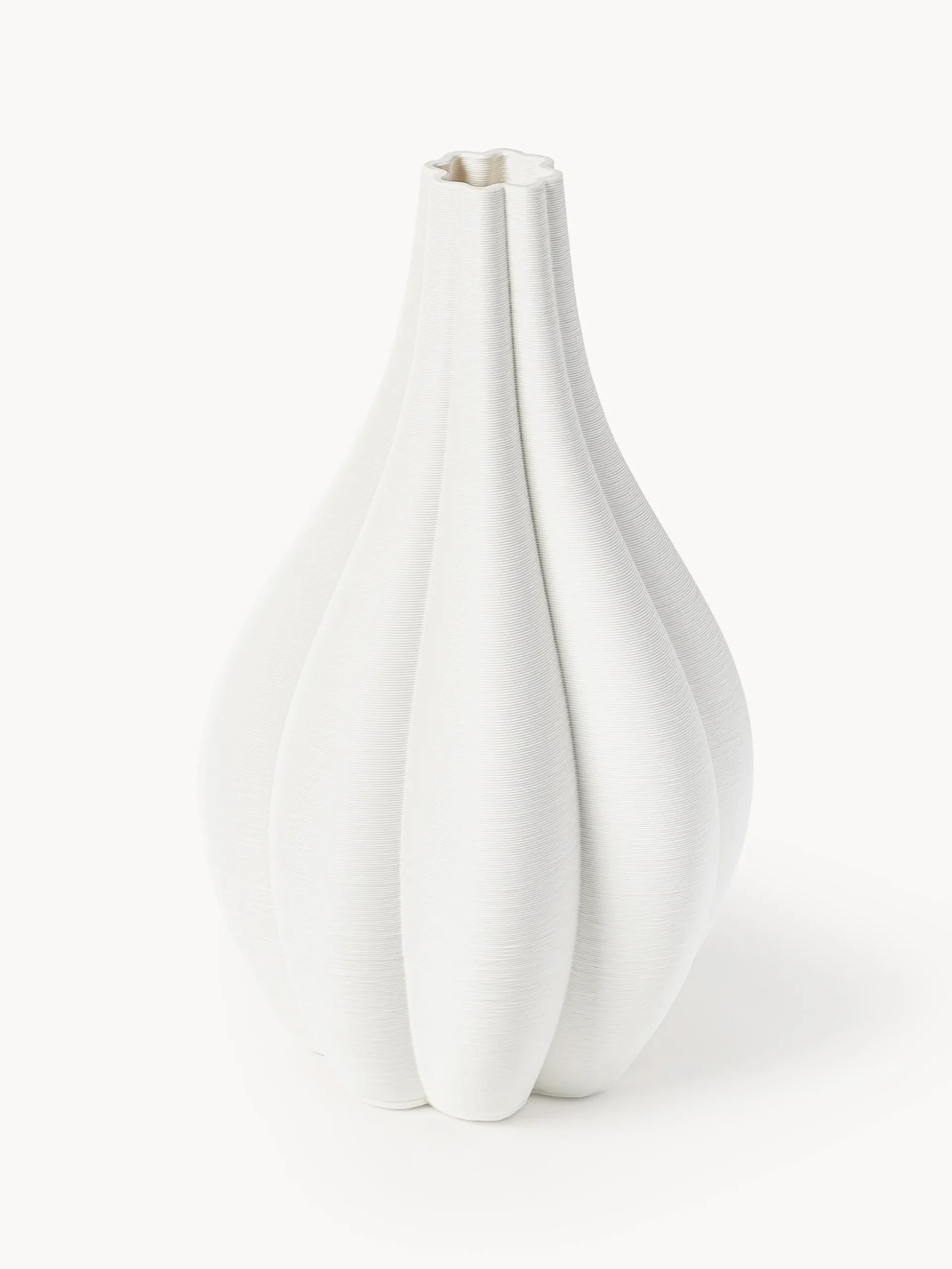 Vaso grande in porcellana con stampa 3D Sonata, alt. 40 cm
