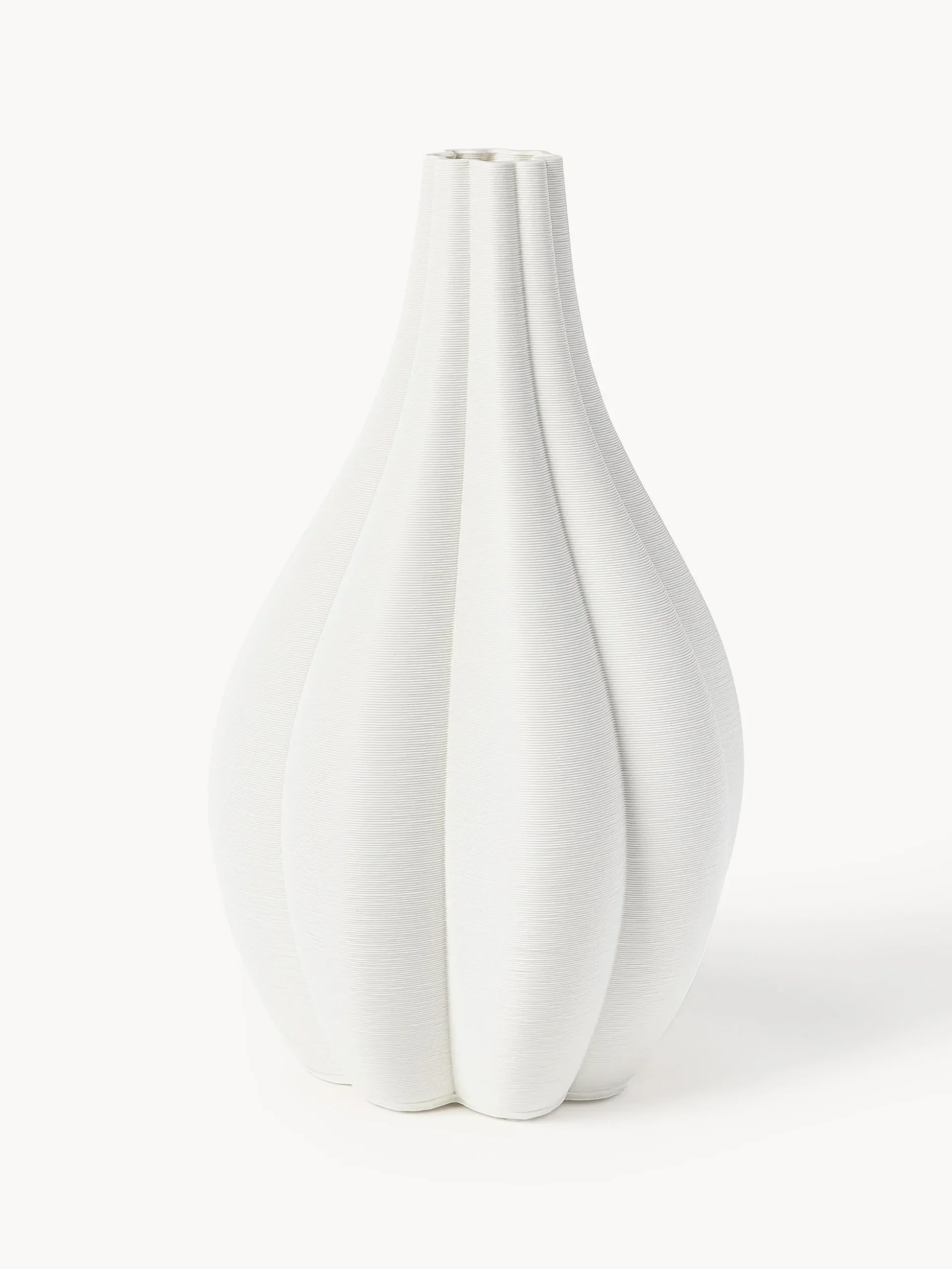 Vaso grande in porcellana con stampa 3D Sonata, alt. 40 cm