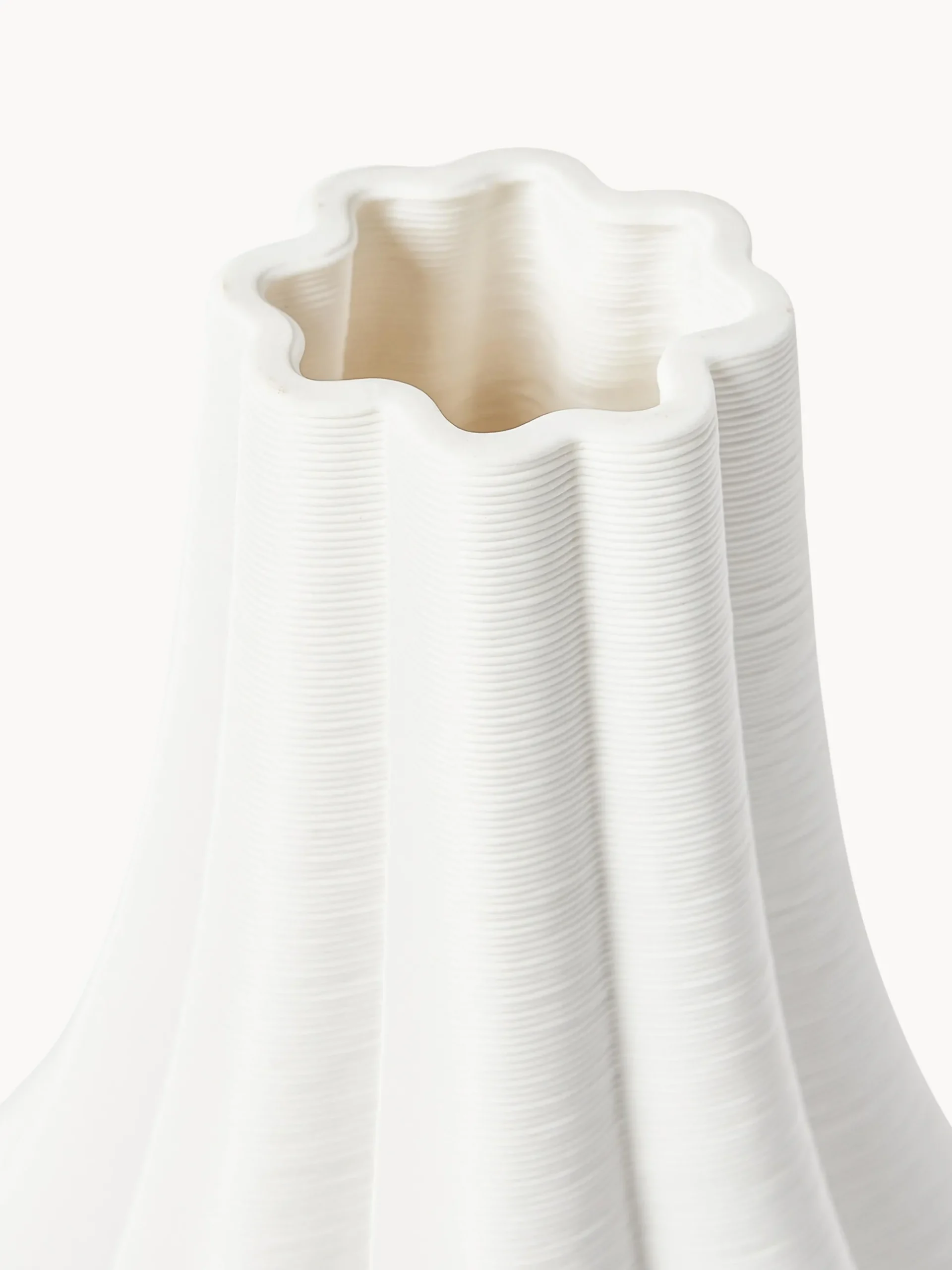 Vaso grande in porcellana con stampa 3D Sonata, alt. 40 cm
