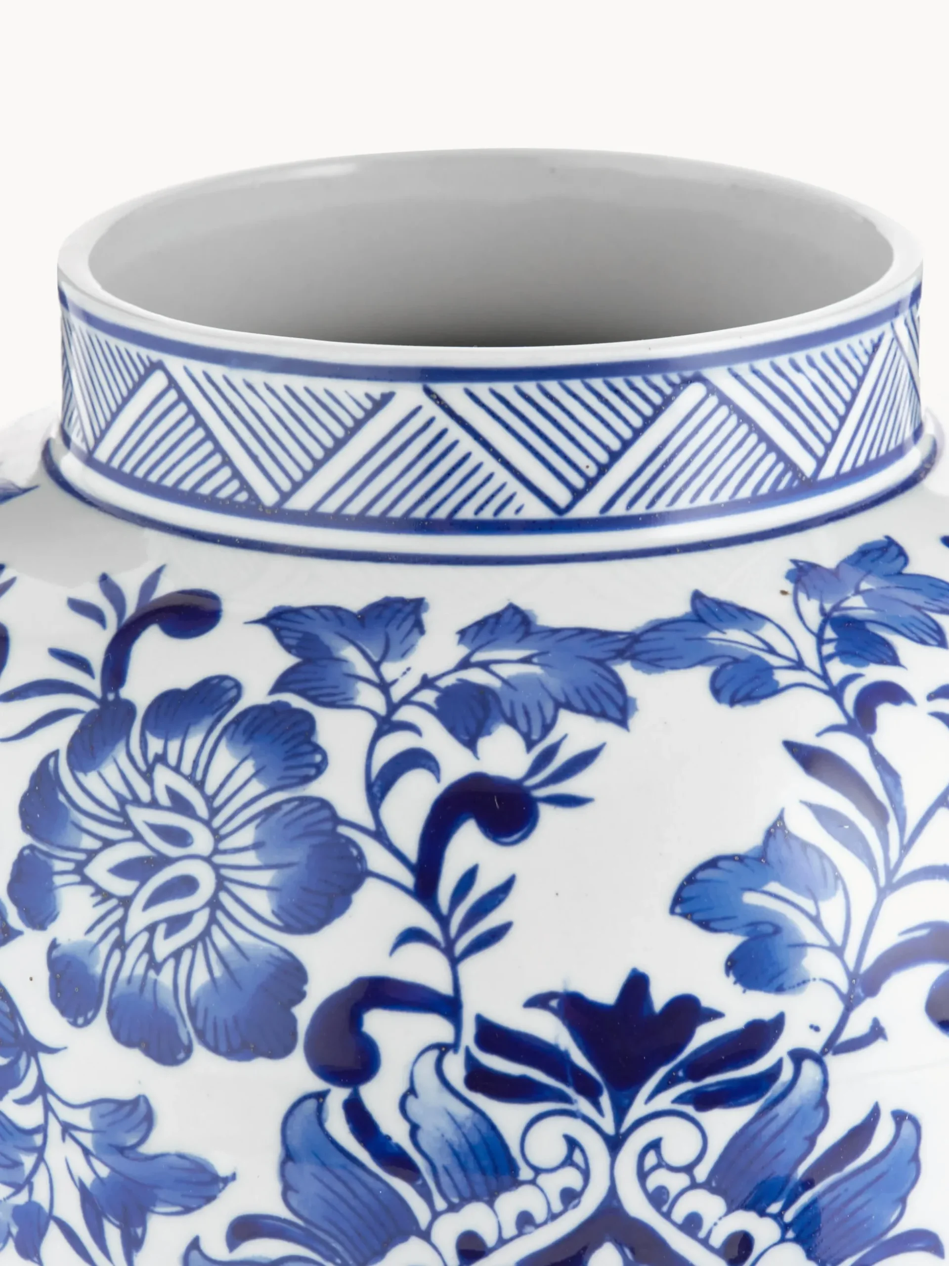 Vaso in porcellana con coperchio Annabelle, alt. 35 cm