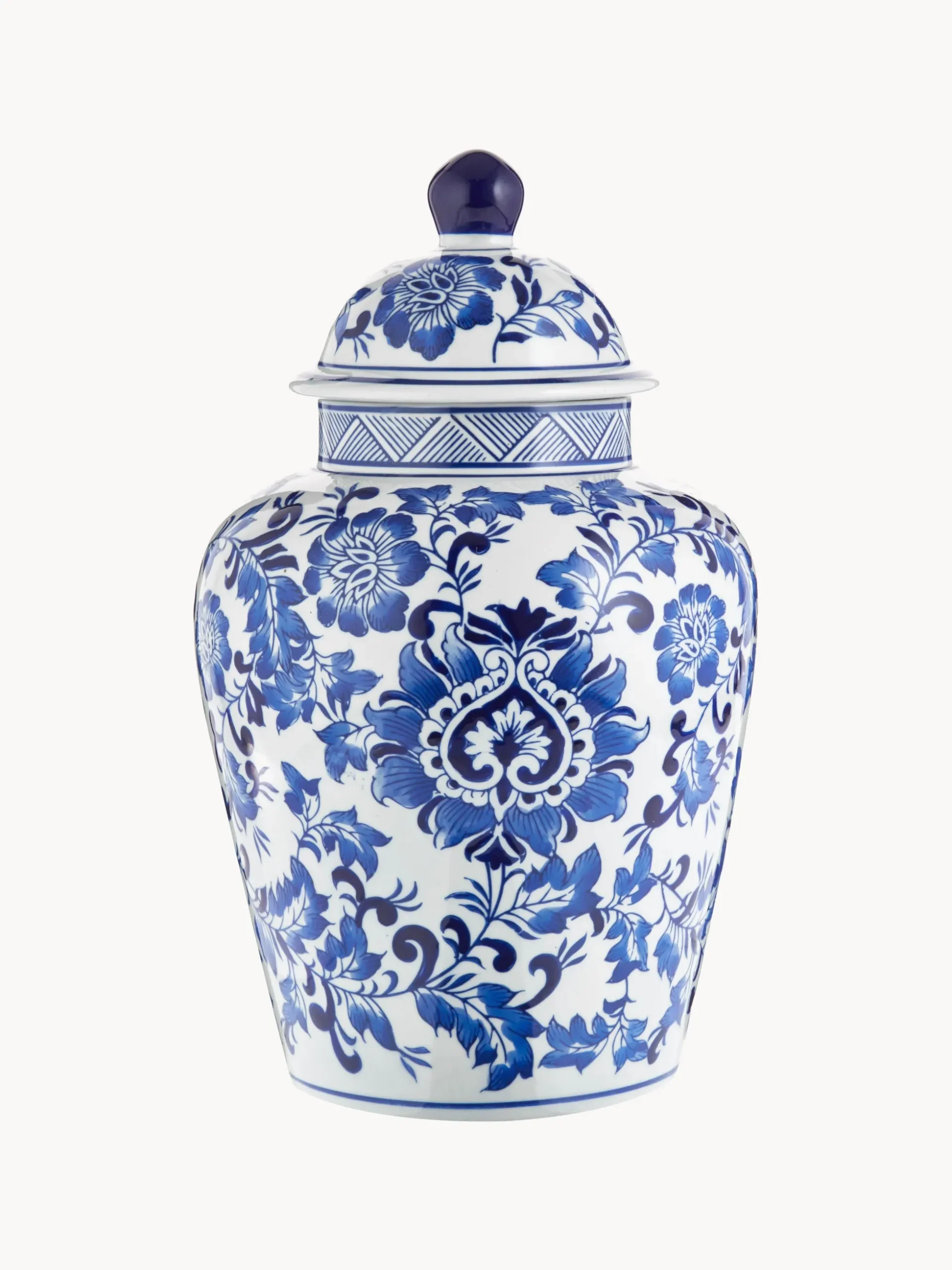 Vaso in porcellana con coperchio Annabelle, alt. 35 cm