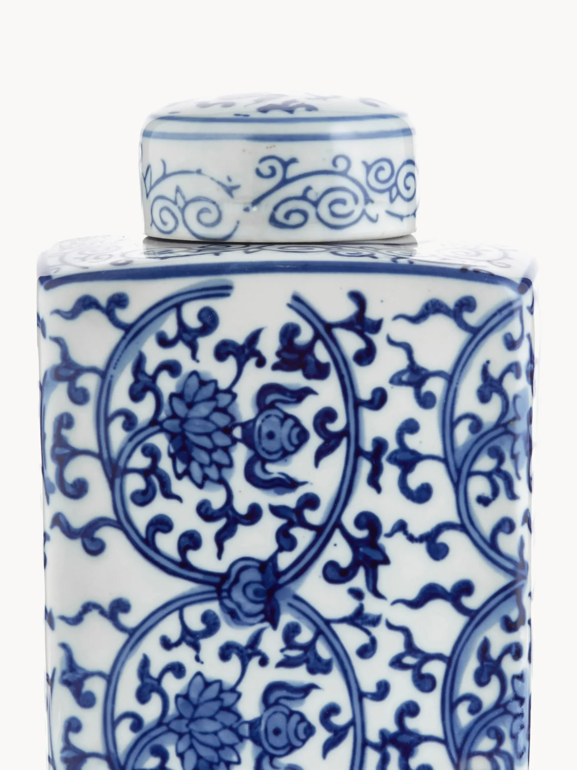 Vaso in porcellana con coperchio Ella, alt. 17 cm