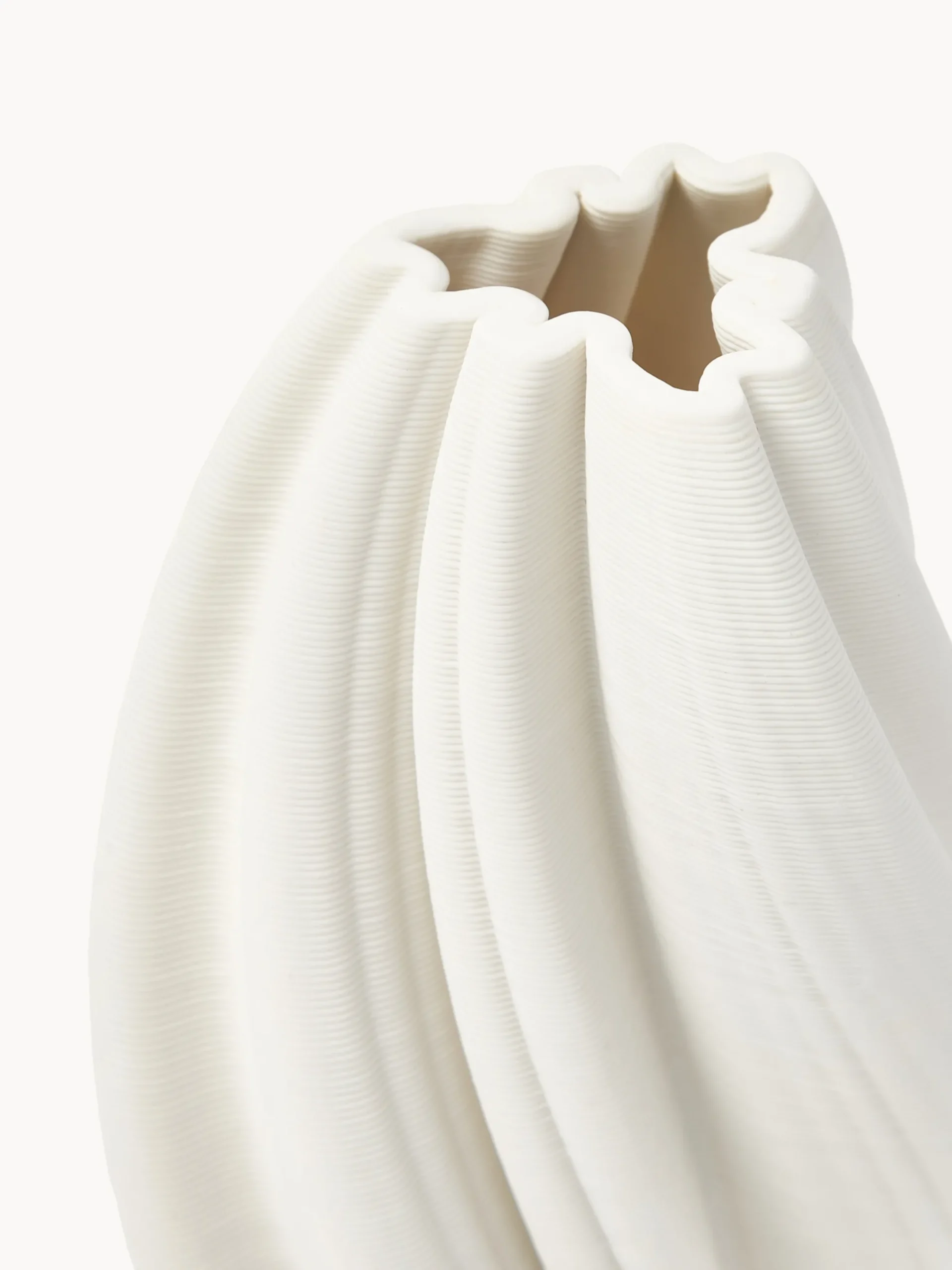 Vaso in porcellana stampato in 3D Melody, alt. 18 cm