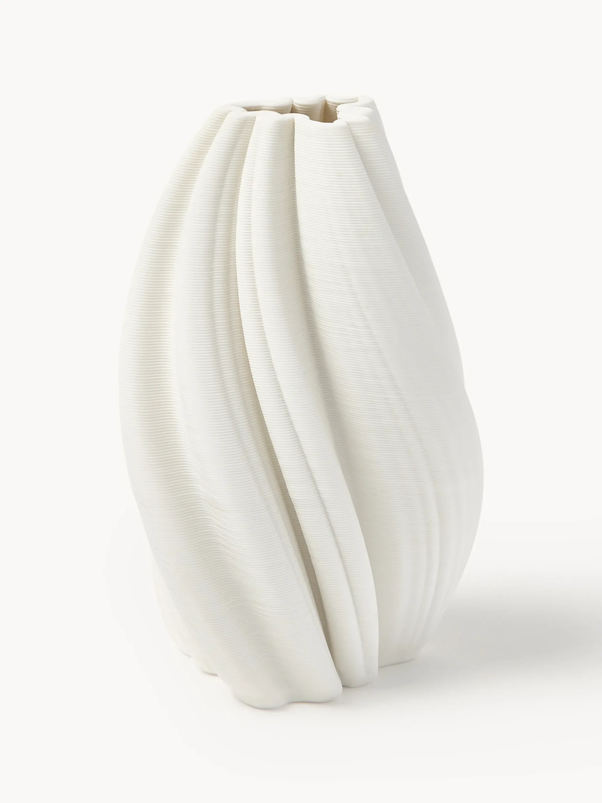 Vaso in porcellana stampato in 3D Melody, alt. 18 cm