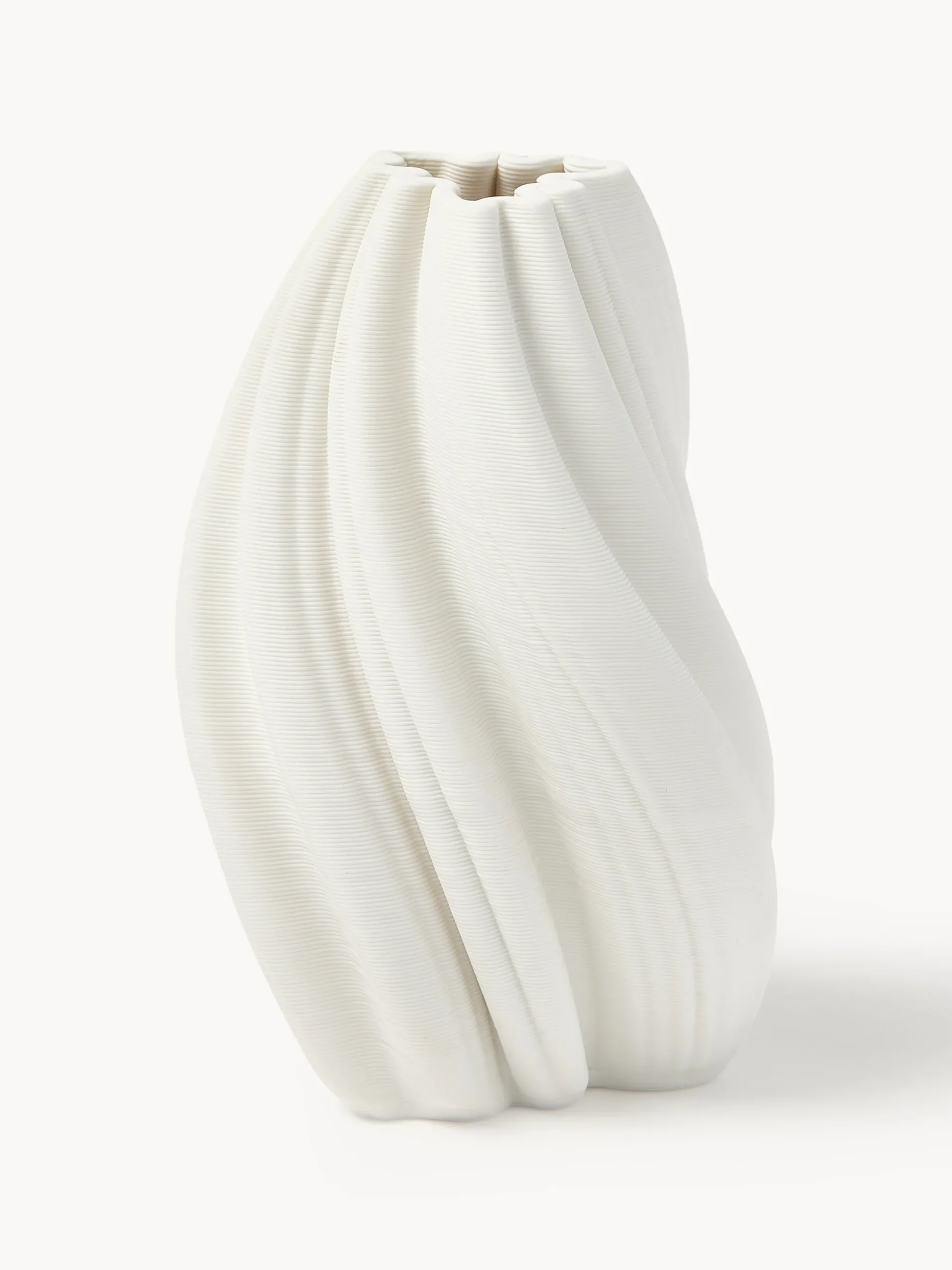 Vaso in porcellana stampato in 3D Melody, alt. 18 cm