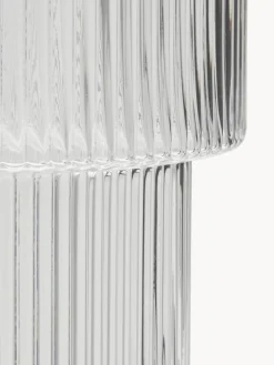 Vaso in vetro con superficie millerighe Lija, alt. 30 cm