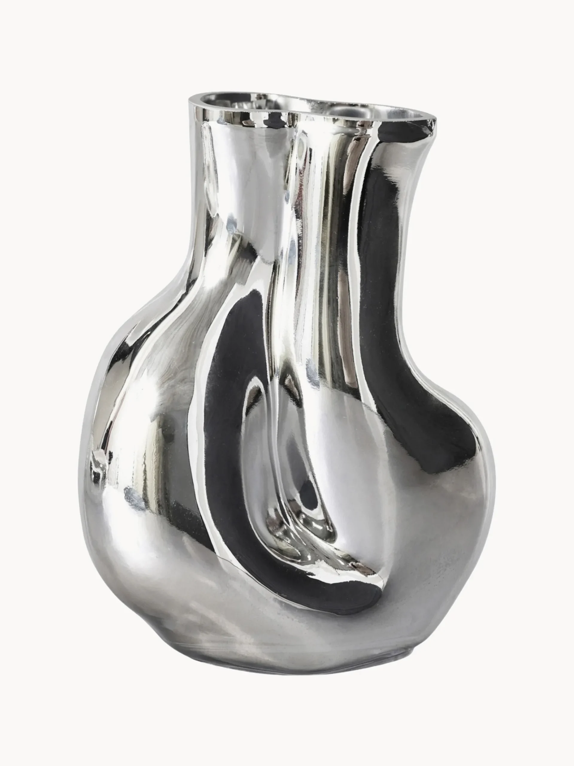 Vaso in vetro fatto a mano Gleam, Alt. 22 cm
