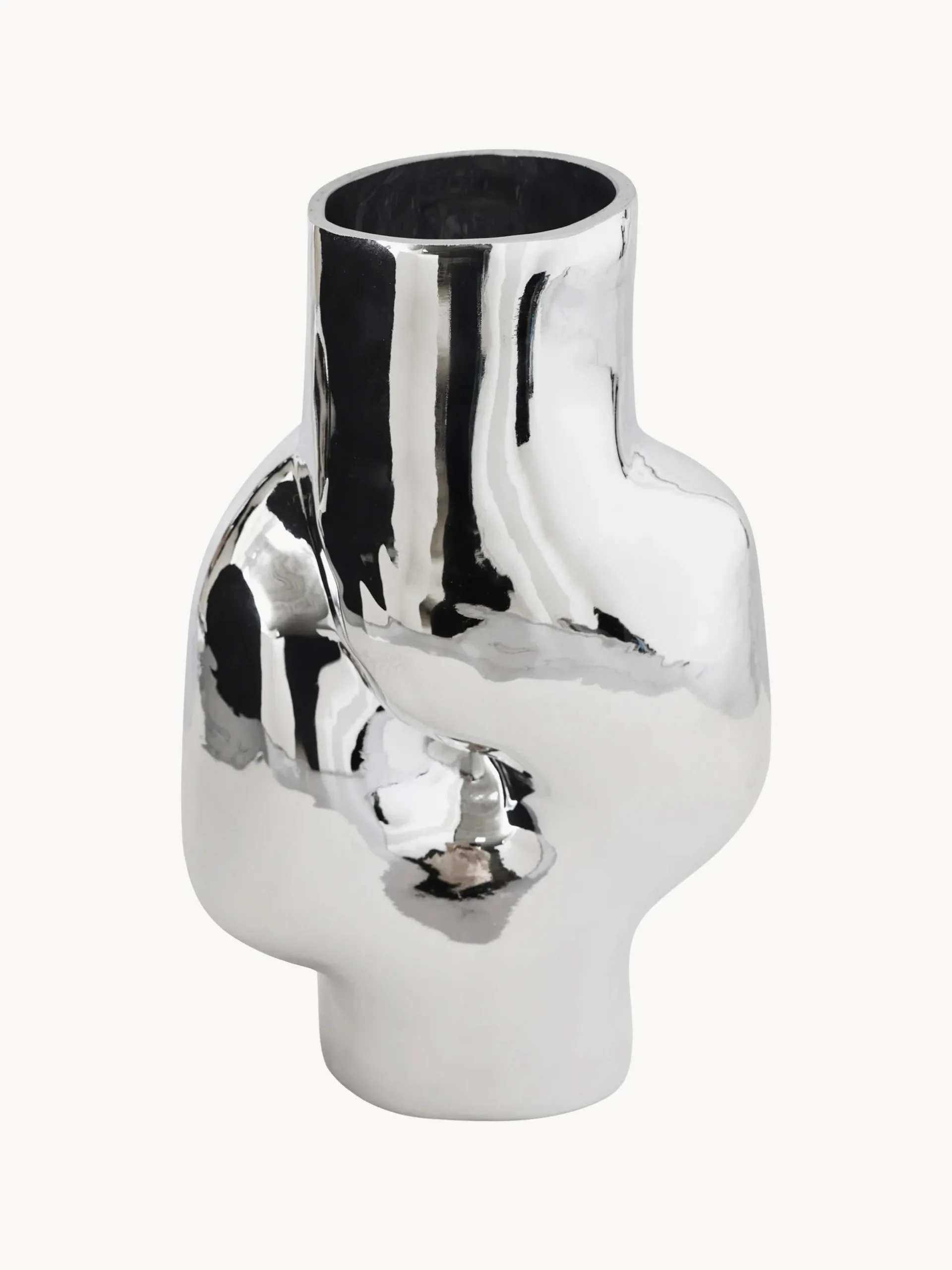 Vaso in vetro fatto a mano Gleam, Alt. 32 cm