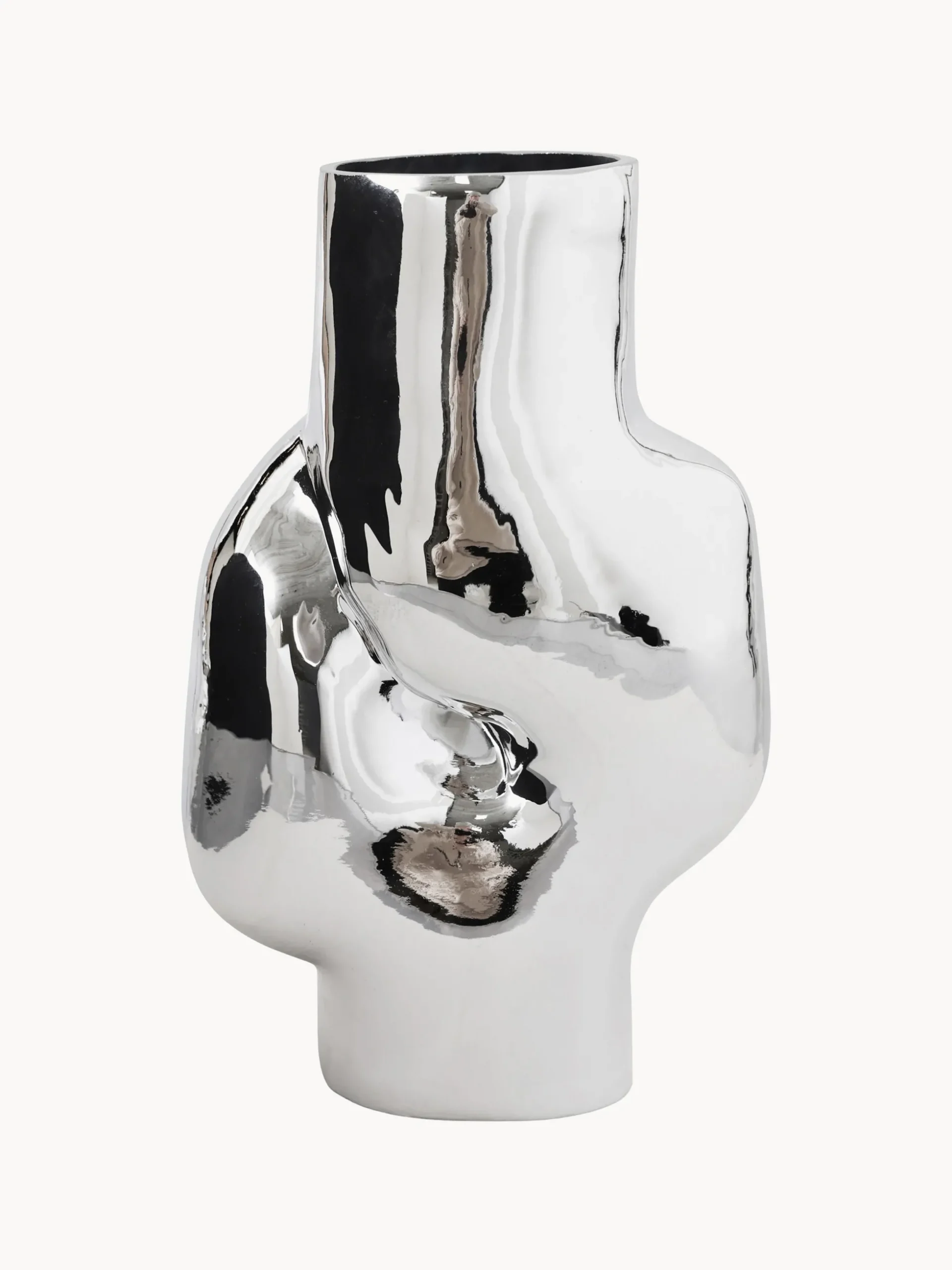 Vaso in vetro fatto a mano Gleam, Alt. 32 cm