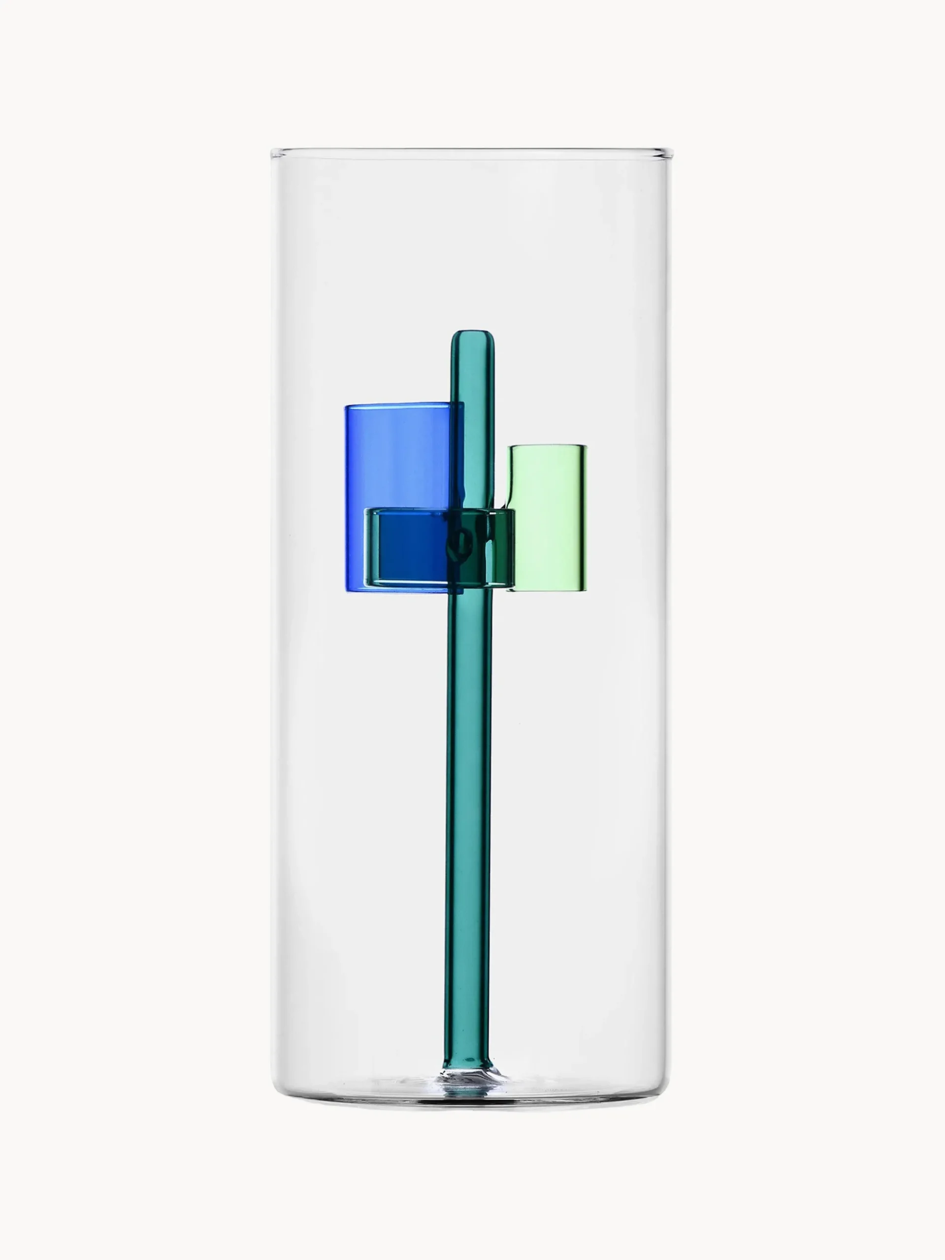 Vaso in vetro fatto a mano Standy, alt. 25 cm