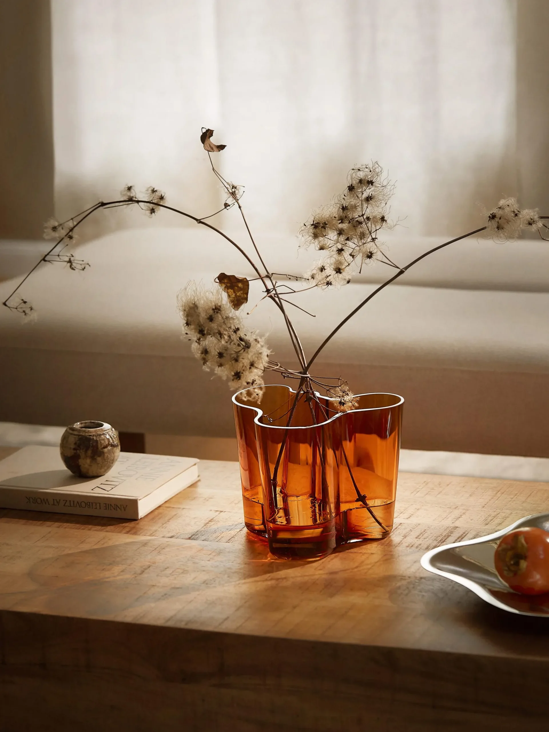Vaso in vetro soffiato Alvar Aalto, alt. 16 cm