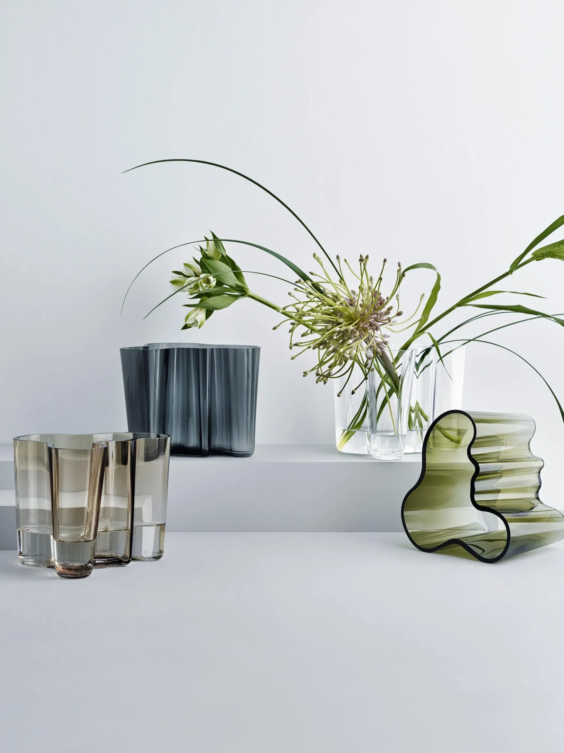 Vaso in vetro soffiato Alvar Aalto, alt. 16 cm