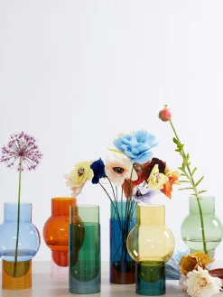 Vaso in vetro soffiato Bouquet Tube, alt. 27 cm