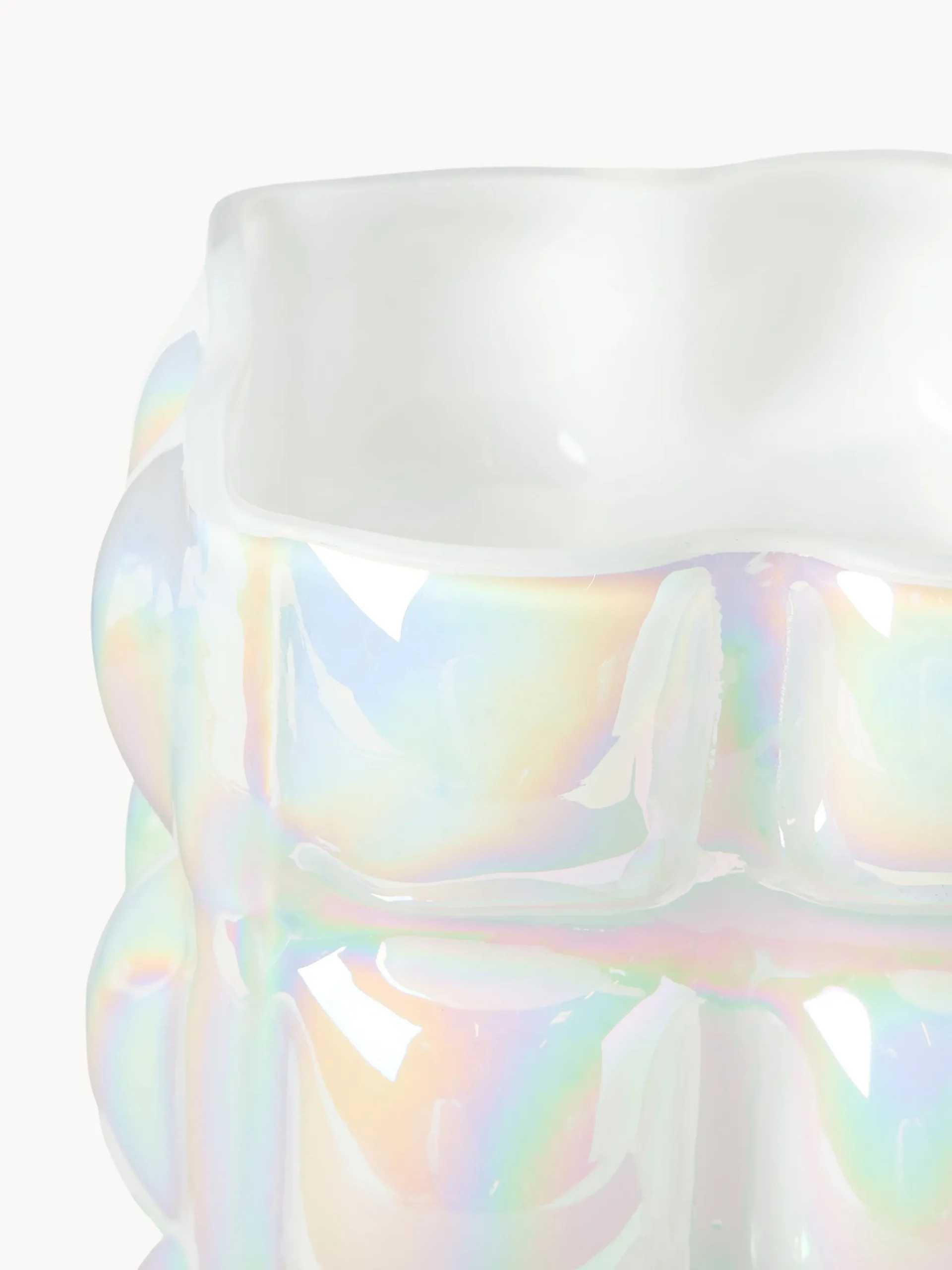 Vaso in vetro soffiato Bubble, alt. 27 cm