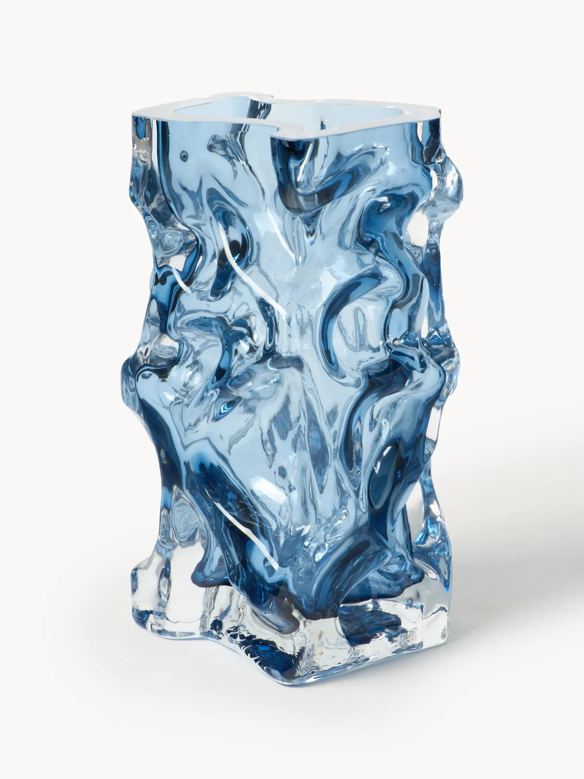 Vaso in vetro soffiato Ice, alt. 25 cm
