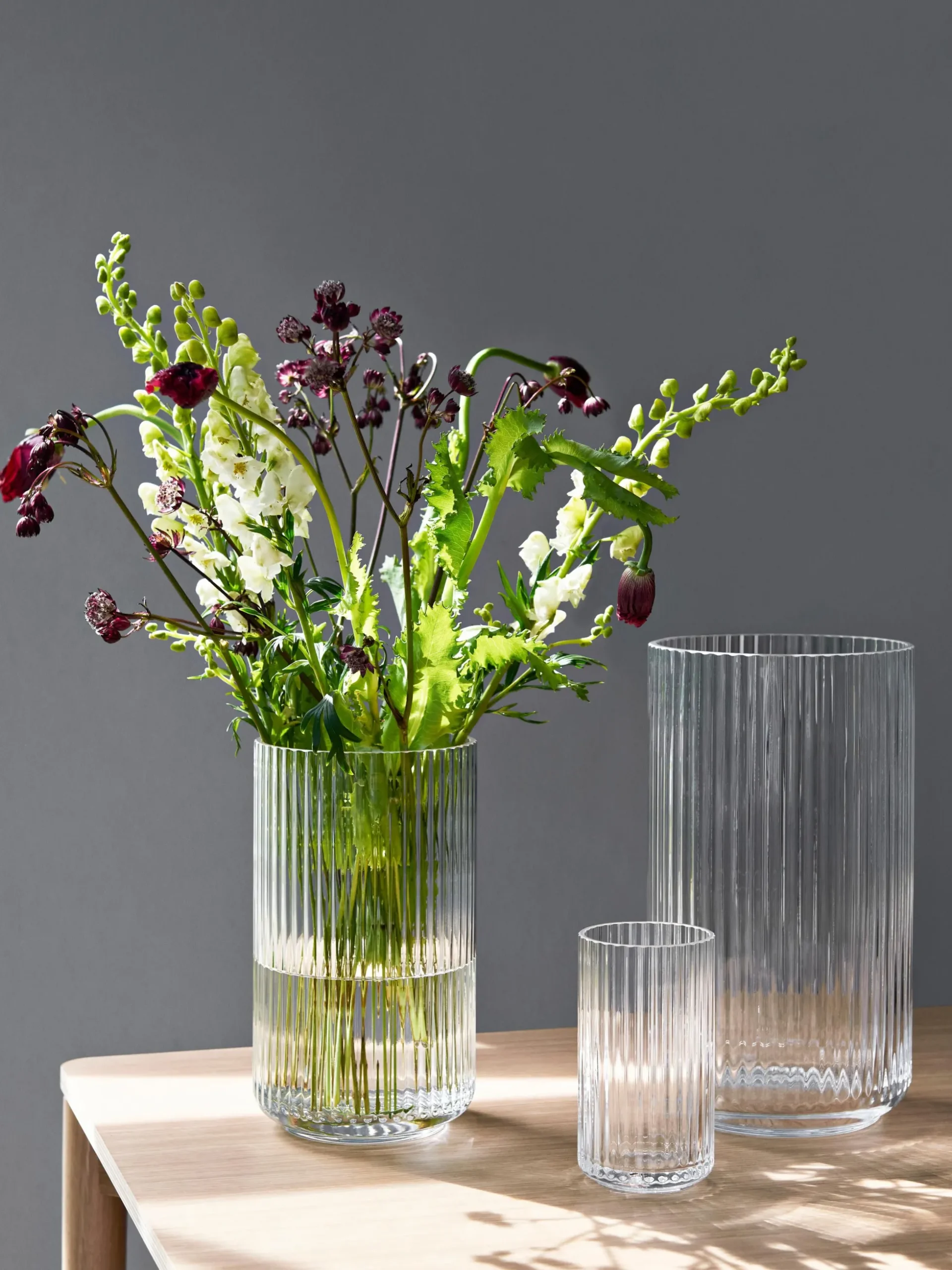 Vaso in vetro soffiato Lyngby, alt. 25 cm