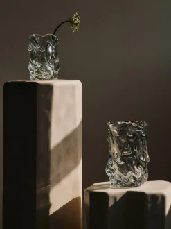 Vaso in vetro soffiato Virelle, alt. 24 cm