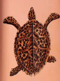 Vassoio decorativo dipinto a mano con motivo tartaruga Fauna