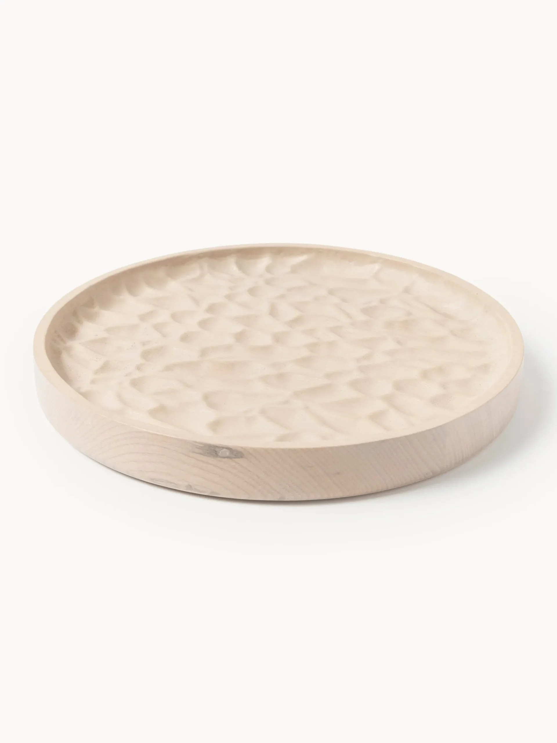 Vassoio decorativo in legno di frassino Camila, Ø 25 cm