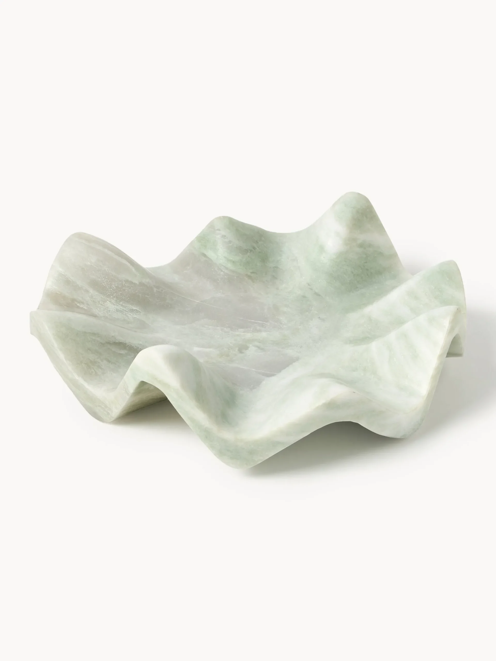 Vassoio decorativo in marmo fatto a mano Gaia, Ø 30 cm