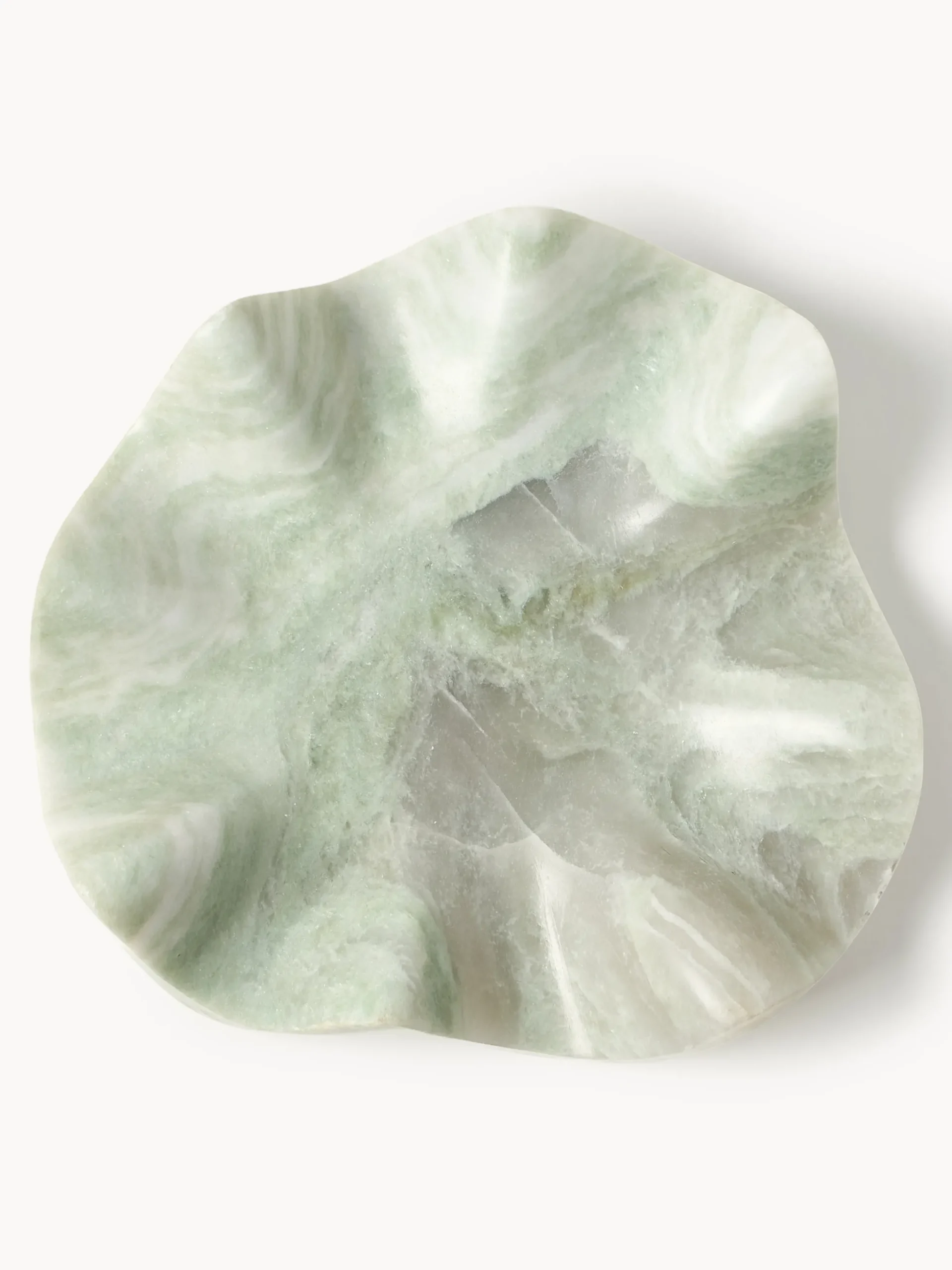Vassoio decorativo in marmo fatto a mano Gaia, Ø 30 cm