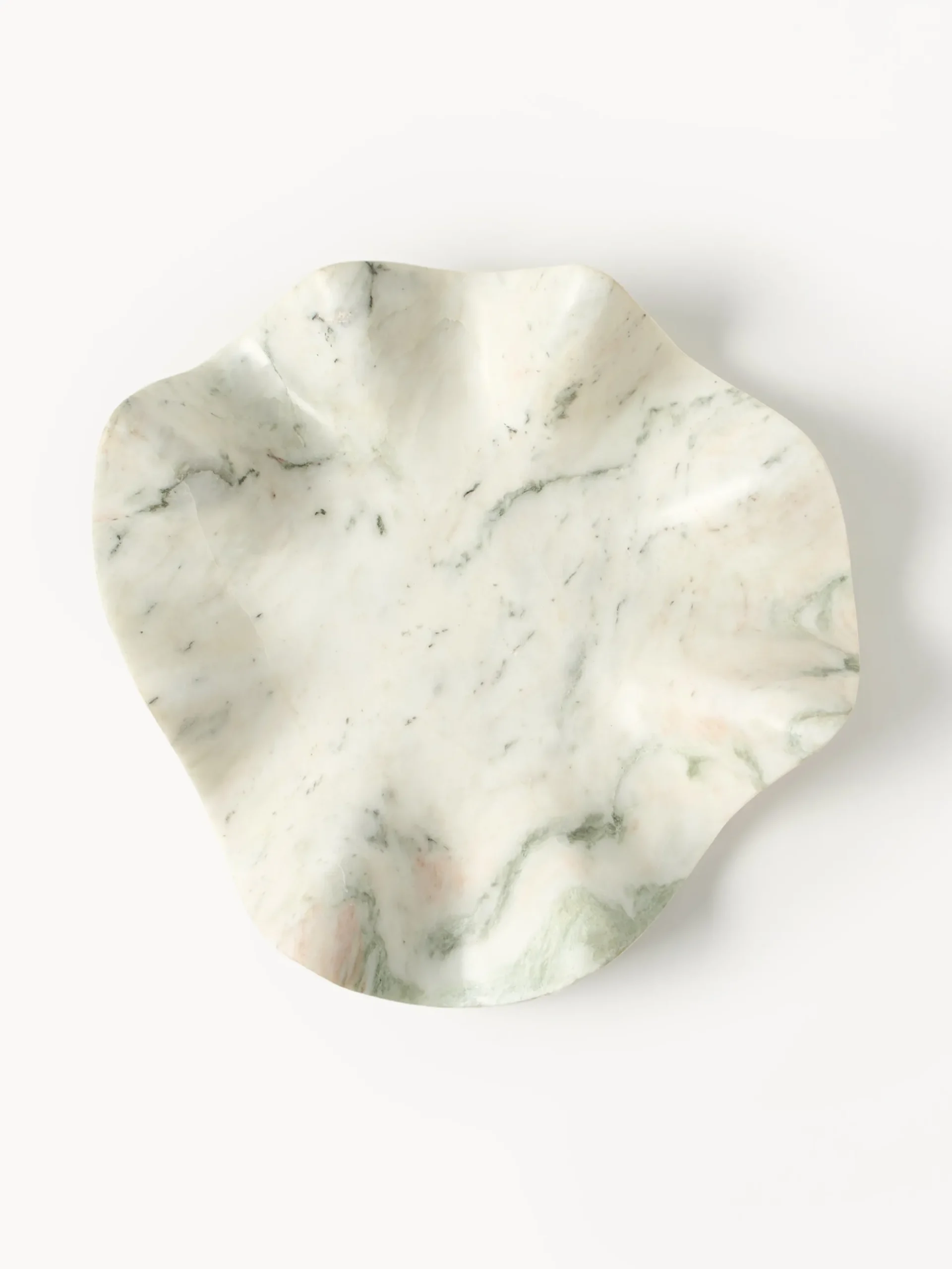 Vassoio decorativo in marmo fatto a mano Gaia, Ø 40 cm