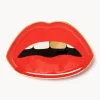 Vassoio decorativo in porcellana con oro Lips