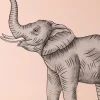 Vassoio decorativo dipinto a mano con motivo elefante Fauna