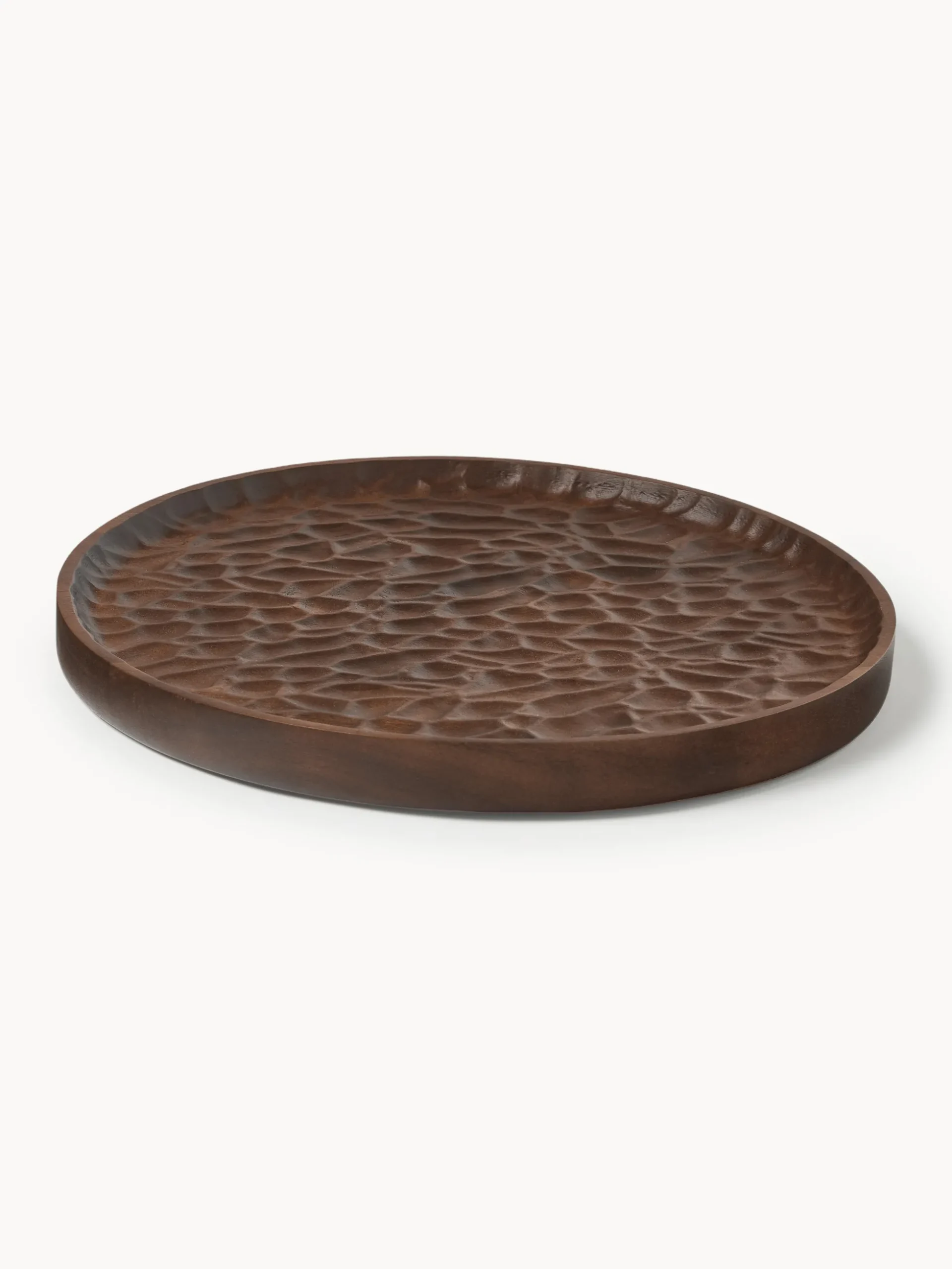 Vassoio decorativo in legno di acacia Camila, Ø 35 cm