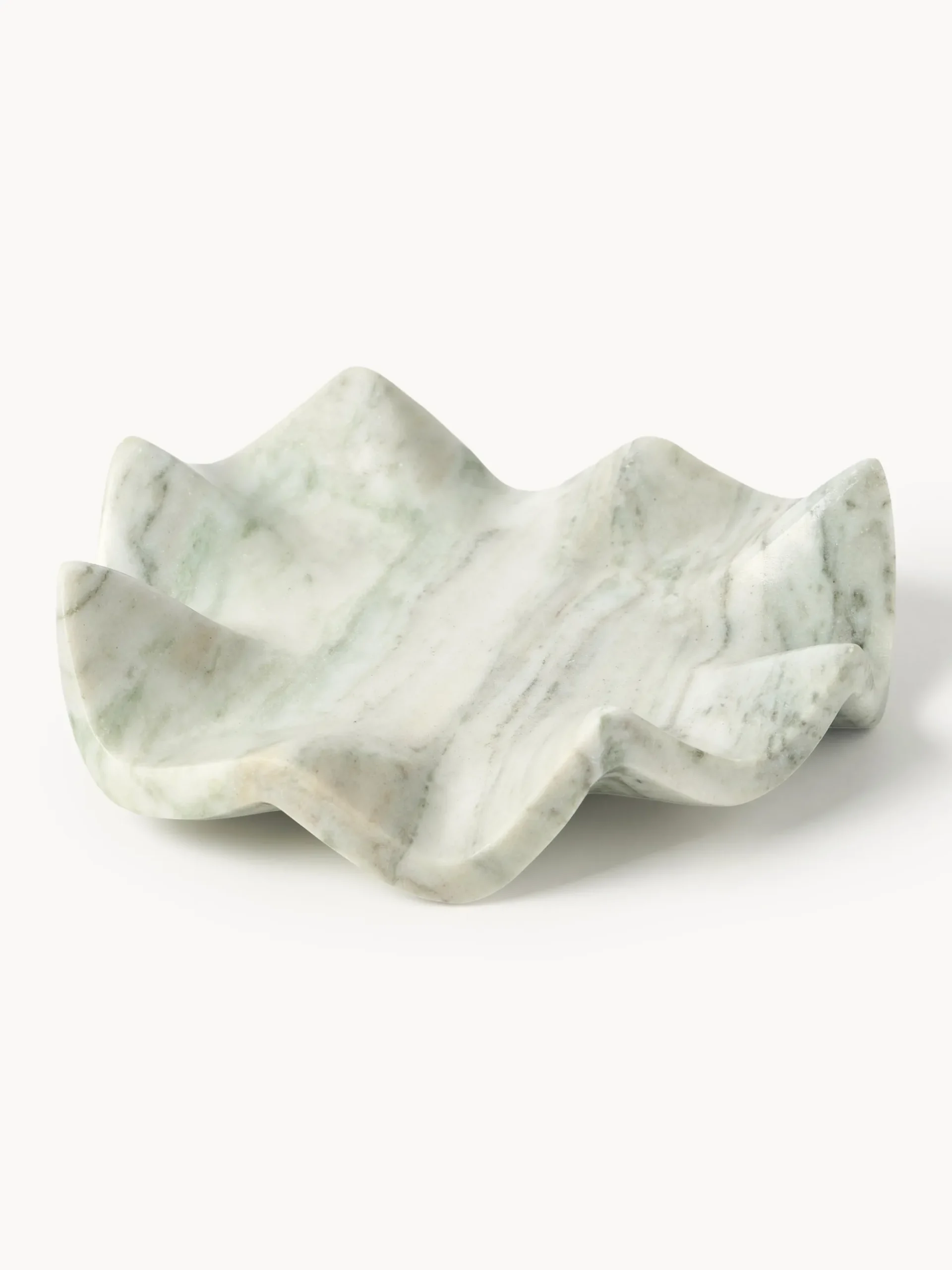 Vassoio decorativo in marmo fatto a mano Gaia, Ø 20 cm