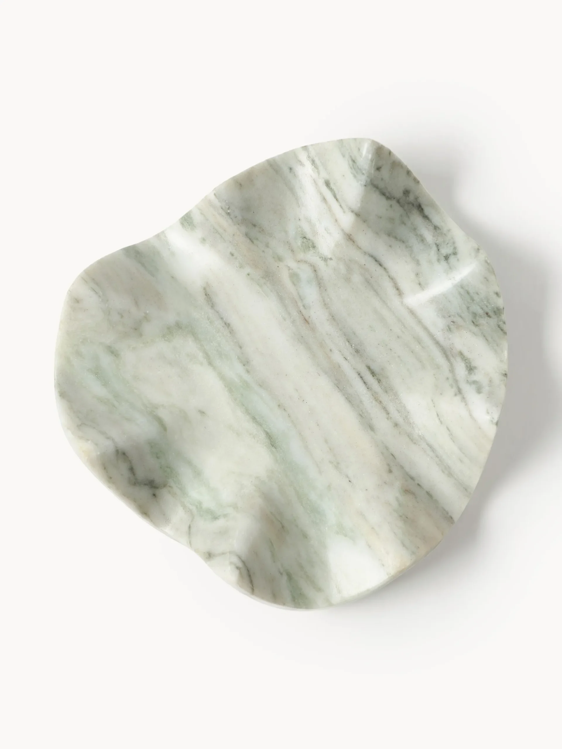 Vassoio decorativo in marmo fatto a mano Gaia, Ø 20 cm