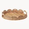 Vassoio decorativo in rattan fatto a mano Round