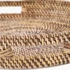 Vassoio decorativo in rattan intrecciato a mano Carry-All