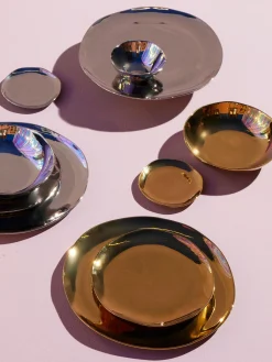 Vassoio in porcellana fatto a mano Gold Irregular Edge