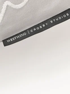 Westwing | Crosby Studios, Federa in cotone con motivo ricamato Jouy