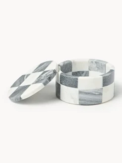 Westwing | Crosby Studios, Portagioie in marmo con coperchio Carreaux
