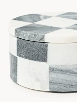 Westwing | Crosby Studios, Portagioie in marmo con coperchio Carreaux